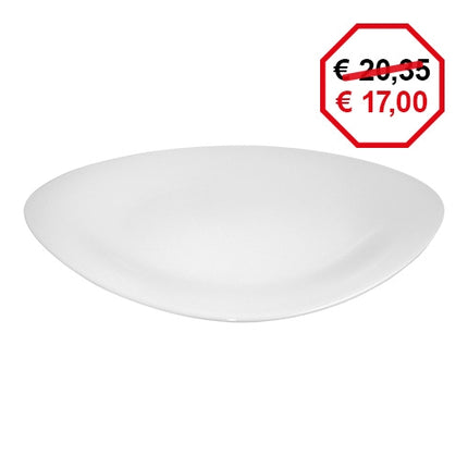Oval White Porcelain Plate 35 x 28 cm | Revol 1