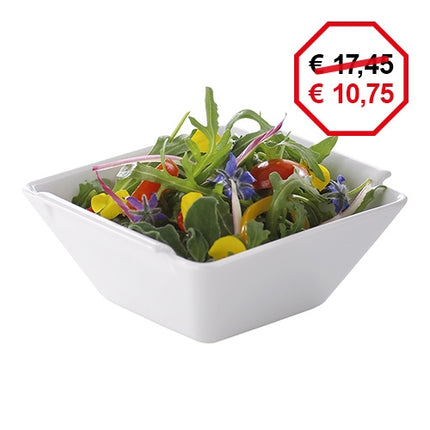Square White Porcelain Serving Dish | Revol | 0.8 L | 16 x 16 x H7 cm 1