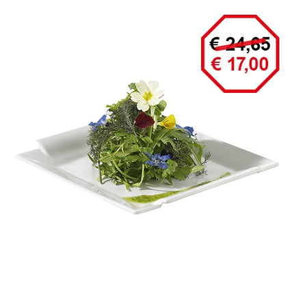 Stackable Square Porcelain Plate White | Revol | 27 x 27 cm 1