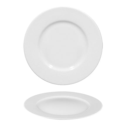 White Porcelain Round Plate | Saturnia | Dishwasher Safe | Ø21 cm 1