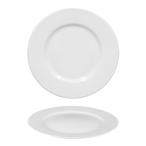 White Porcelain Round Plate | Saturnia | Dishwasher Safe | Ø21 cm 1