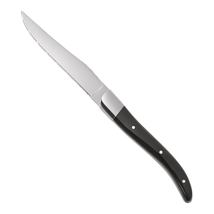 Stainless Steel Steak Knife | EMGA | Black ABS Handle | Micro Serrated Blade | 23 cm 1