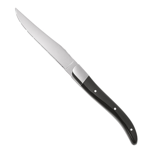 Stainless Steel Steak Knife | EMGA | Black ABS Handle | Micro Serrated Blade | 23 cm 1