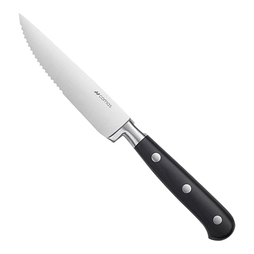 Comas HQ Stainless Steel Steak Knife with Black Pakka Wood Handle | Serrated Blade | Dishwasher Safe | 25.8 cm 1