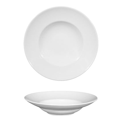 White Porcelain Deep Plate | Saturnia Napoli | Ø23 cm 1