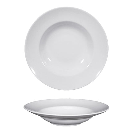 White Porcelain Deep Plate | Saturnia Napoli | Round, Dishwasher & Microwave Safe | Ø30 cm 1