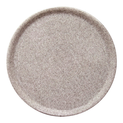 Grey Stone Porcelain Plate Ø31 cm | Saturnia Napoli Granite | Round Stackable Plate 1