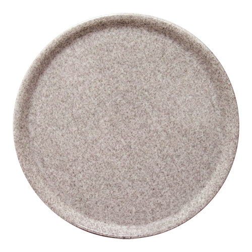 Grey Stone Porcelain Plate Ø31 cm | Saturnia Napoli Granite | Round Stackable Plate 1