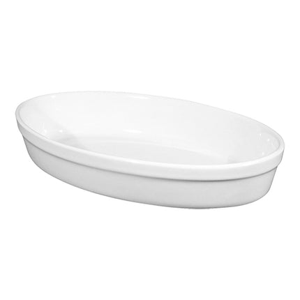 Oval White Porcelain Gratin Dish | Saturnia Forno | Oven Safe | 28 x 17 x H4.8 cm 1