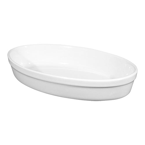 Oval White Porcelain Gratin Dish | Saturnia Forno | Oven Safe | 28 x 17 x H4.8 cm 1