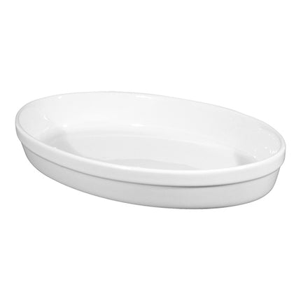 Oval White Porcelain Gratin Dish | Saturnia Forno | Oven Safe | 32 x 20 x H5 cm 1