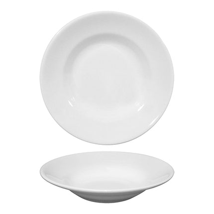 Deep Porcelain Plate Ø23.5 cm | Saturnia Tivoli | White Round, Stackable 1