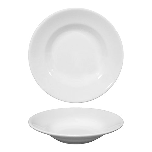 Deep Porcelain Plate Ø23.5 cm | Saturnia Tivoli | White Round, Stackable 1