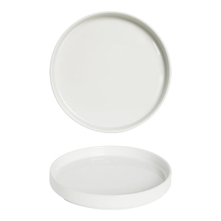 Round Porcelain Plate | Saturnia Oslo | White | Ø20 x H2.5 cm 1