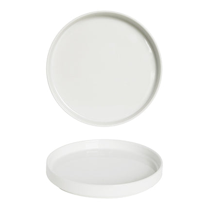 Round Porcelain Plate | Saturnia Oslo | White | Ø24 x H2.6 cm 1