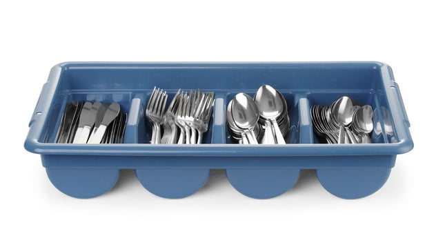 Set jedilnega pribora s pladnjem, HENDI, moder, 525 x 300 x (V) 95 mm, pravokoten