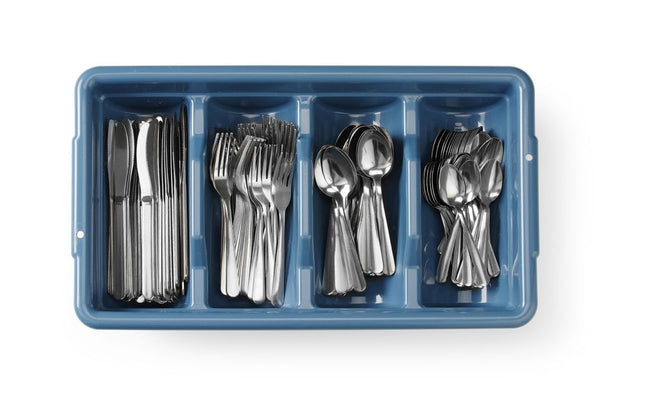 Set jedilnega pribora s pladnjem, HENDI, moder, 525 x 300 x (V) 95 mm, pravokoten