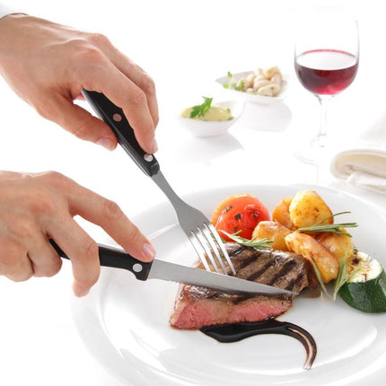 Steak Fork with ABS Handle | HENDI Profi Line | Black | 200mm Length 2
