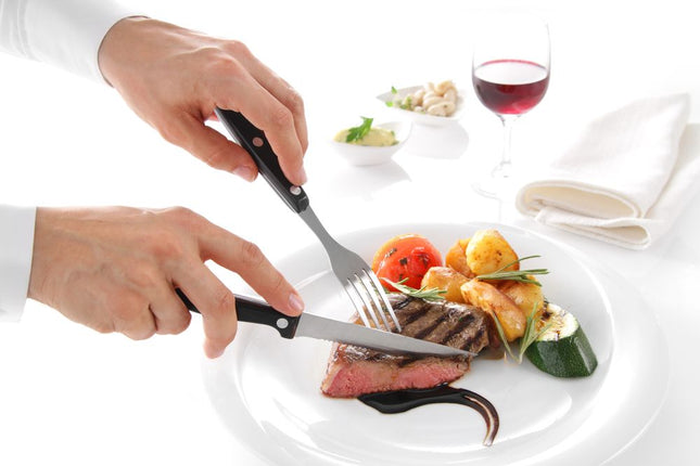 Steak Fork with ABS Handle | HENDI Profi Line | Black | 200mm Length 2