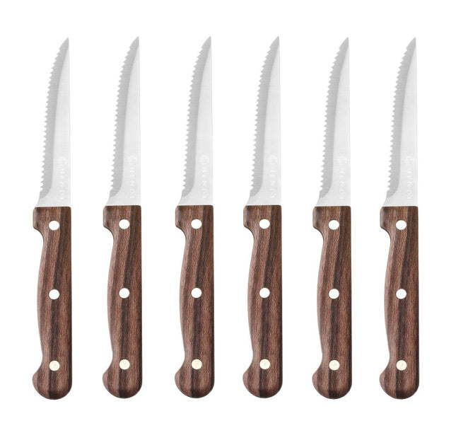 Steak knife, HENDI, Profi Line, Brown, 6 pcs., (L)210mm