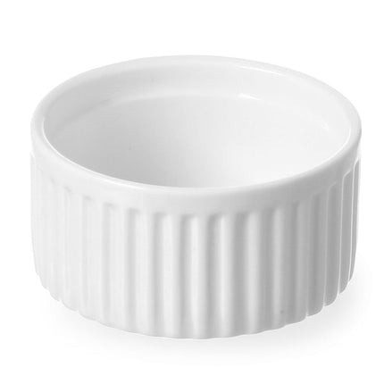 Porcelain Ribbed Ramekin | HENDI | Ø70x35mm