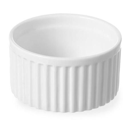 Porcelain Ribbed Ramekin | HENDI | Ø90x48mm