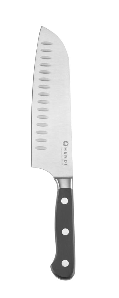 Santoku knife 180 mm, forged, HENDI, Profi Line PLUS, Black, (L)307mm