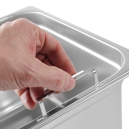 GN 1/1 Stainless Steel Container with Dropped Handles | HENDI | 28L | 200mm Height 2