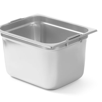 GN 1/2 Stainless Steel Container with Dropped Handles 6.25L | HENDI
