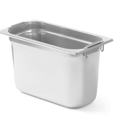 GN 1/3 Stainless Steel Container with Dropped Handles 3.9L | HENDI Profi Line