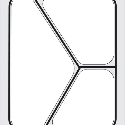 Three-Section Tray Sealer Matrix 227x178mm | HENDI | Polished Aluminium