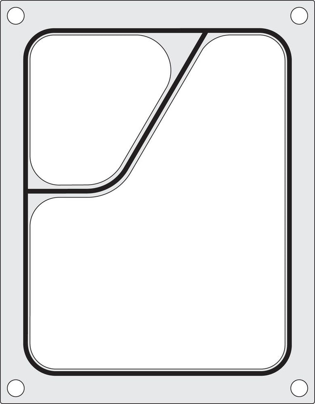 Two-Section Tray Sealer Matrix 227x178mm | HENDI | Polished Aluminium
