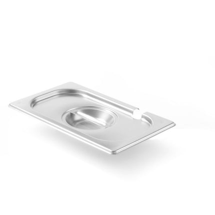Lid with Ladle Recess for GN 1/4 Containers | HENDI Kitchen Line | 265x162mm