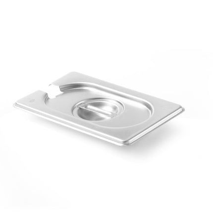 Lid with Ladle Recess for GN 1/9 Containers | HENDI Kitchen Line | 176x108mm