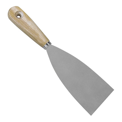Steel Scraping Knife with Wooden Handle | EMGA | 8 cm 1