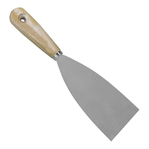 Steel Scraping Knife with Wooden Handle | EMGA | 8 cm 1