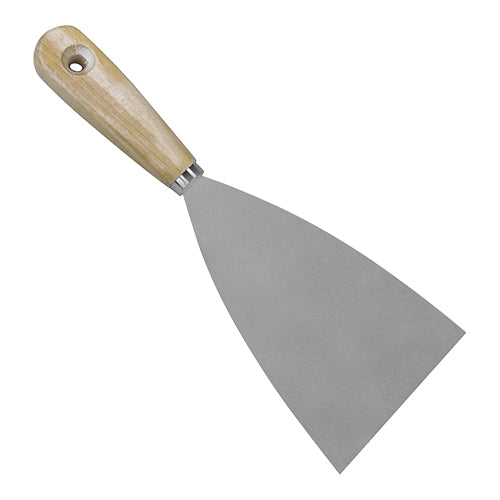 Steel Scraping Knife with Wooden Handle | EMGA | 10 cm 1