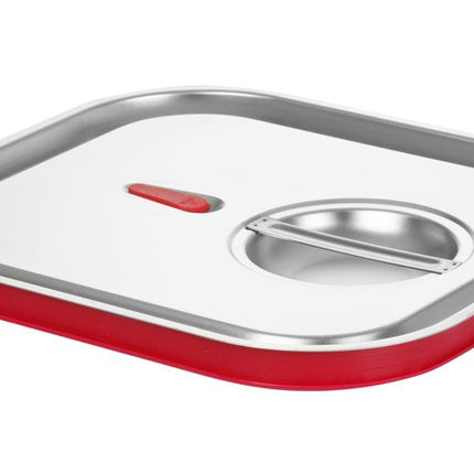 Lid with Silicone Rim for GN 2/3 Containers | HENDI Kitchen Line | 354x325mm