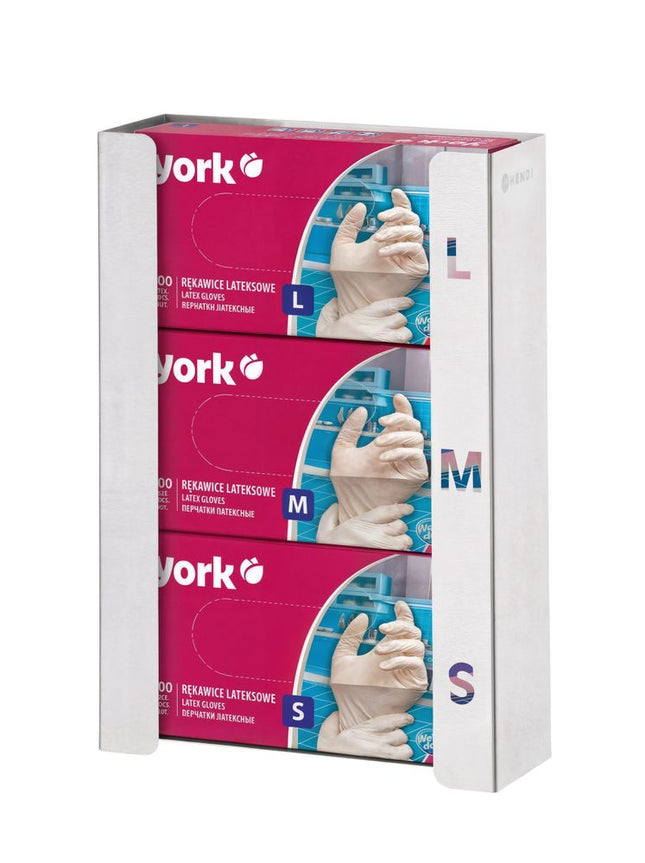 Glove dispenser, HENDI, 3 boxes, Silver, 260x96x(H)390mm
