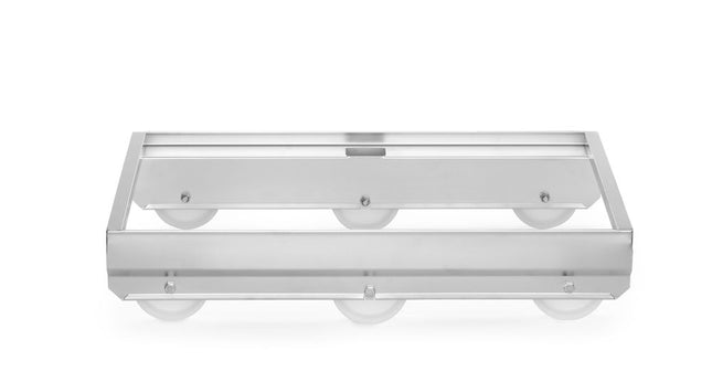 Trolley for containers, 6 wheels, HENDI, for 635x465 mm containers, Silver, 680x490x(H)133mm