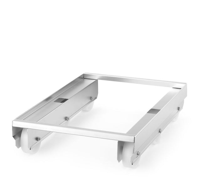 Trolley for containers, 6 wheels, HENDI, for 685x485 mm containers, Silver, 735x500x(H)133mm