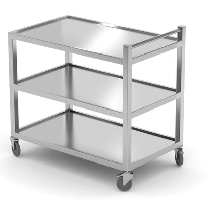 Serving Trolley 3-Shelf Welded Stainless Steel | HENDI | 800x500x950mm