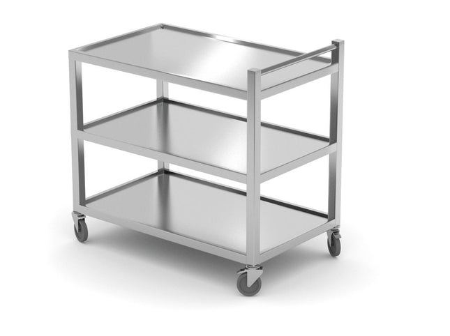 Serving Trolley 3-Shelf Welded Stainless Steel | HENDI | 800x500x950mm