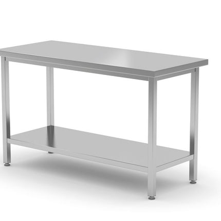 Central Work Table with Lower Shelf 1400x700x850 mm | HENDI Profi Line