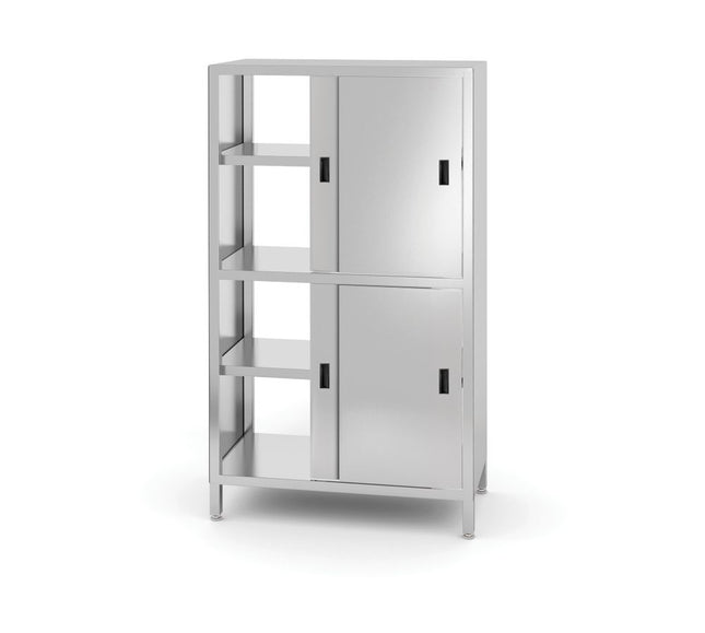 Pass-Through Cupboard with Partition and Sliding Doors | HENDI Kitchen Line | 1000x600x1800mm