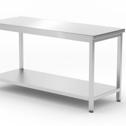 Central Table with Shelf | HENDI Profi Line | 1600x600x850 mm