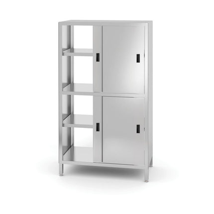 Pass-Through Cupboard with Partition and Sliding Doors | HENDI Kitchen Line | 800x500x1800mm