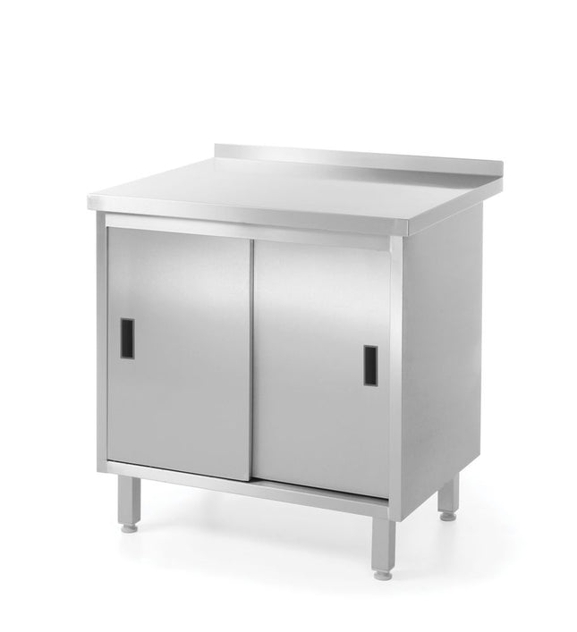 Wall Table Cabinet with Sliding Doors | HENDI Profi Line | 800x600x850mm
