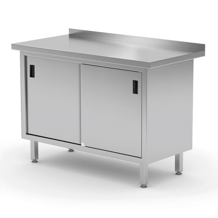 Wall Table Cabinet with Sliding Doors | HENDI Profi Line | 1000x600x850mm