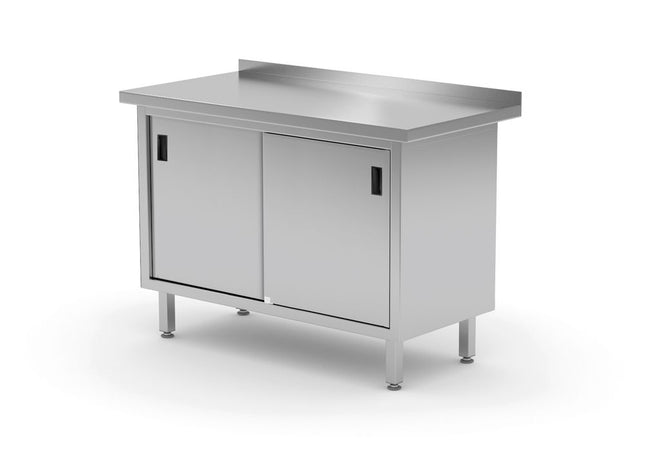 Wall Table Cabinet with Sliding Doors | HENDI Profi Line | 1000x600x850mm